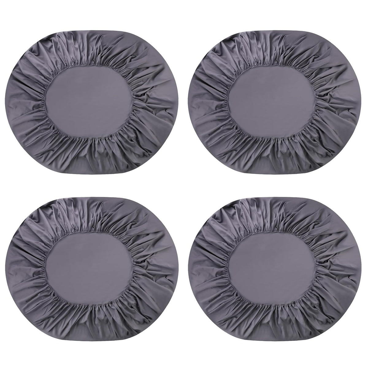 Kuber Industries Double Bed Mattress ProtectorBed Protecter With Elastic "180x200" CM-Pack of 4 (Dark Grey)