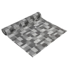 Kuber Industries 3D Checkered Design PVC Wardrobe Kitchen Drawer Cupboard Cabinet Shelf Mat 10 Mtr (Grey) CTKTC33361