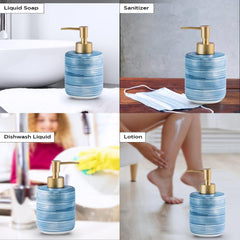 Heart Home Liquid Soap Dispenser | Handwash Soap Dispenser | Soap Dispenser for Wash Basin | Shampoo Dispenser Bottle | Bathroom Dispenser Bottle | 350 ML | Blue