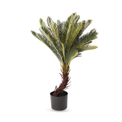 Kuber Industries Sago Cycas Artificial Tree | 80 CM Palm Tree | 24 Leaves Faux Plant for Home Décor | Majesty Palm Plant with Pot | Plastic | FH-ST80 | Green