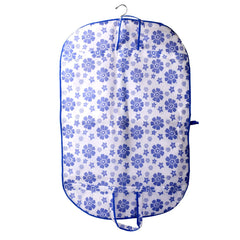 Kuber Industries Flower Printed 9 Pieces Foldable Non Woven Men's Coat Blazer Cover (Blue) -CTMTC039480