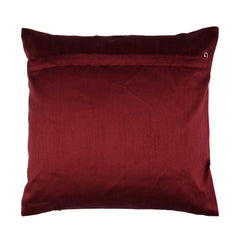 Heart Home Cushion Cover | Pillow Covers for Sofa | Throw Cushion Cover | Dupion Polyester Cushion Covers | Center Lace Cushion Covers | Set of 5 | 16 Inch | Maroon