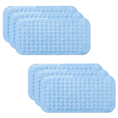 Kuber Industries Bath Mat | PVC Bathroom Mat | Shower Bath Mat | Floor Tub Mat | Bathroom Mud Mat | Anti-Skid Shower Bathroom Mat | M-YSD-35A |Pack of 6| Sky Blue