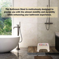 Kuber Industries Disney Team Stool | Bathroom Square Stool | Plastic Stool for Bathroom | Stool for Kitchen | Bathroom Patla | Support Stool for Bathroom | P6 | Pack of 3 | Multi