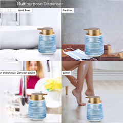 Urbane Home Liquid Soap Dispenser | Handwash Soap Dispenser | Soap Dispenser for Wash Basin | Shampoo Dispenser Bottle | Bathroom Dispenser Bottle | 430 ML | Blue