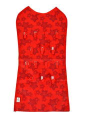 Heart Home Hanging Organizer | Non-Woven Flower Hanger | Jewellery Organizer | Double Sided Hanger | 27 Pockets & 14 Hook Hanger | Cosmetic Wall Hanging Organizer | Pack of 2 | Red
