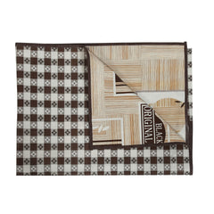 Kuber Industries Floral Print PVC Center Table Cover/Table Cloth for Home Decorative Luxurious 4 Seater, 60"x36" (Brown) 54KM4264