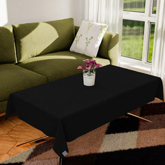 Heart Home Center Table Cover | Luxurious Jute Fabric Coffee Table Cover | Table Protector Cloth for Everyday Use | 40x60 Inch | Black
