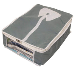 Heart Home Non Woven Shirt Cover Set of 2 Pcs,Grey CTHH11853