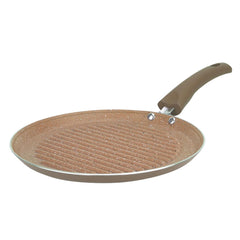 Kuber Industries Aluminium 3 Layer Grill Pan Non Stick Tandoori Tawa for Sandwich, Omelett, Chicken Cooking | Grill Pan with Handle | Black & Golden