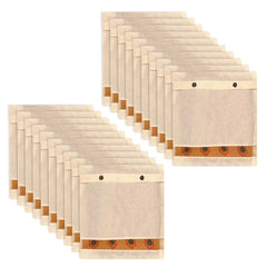 Heart Home Saree Bags | Clothes Bags for Storage | Cotton Wardrobe Organizer | Mesh Window Cloth Storage Bags Set | Single Packing Saree Cover with Button | Pack of 20 | Cream