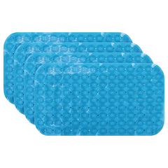 Kuber Industries Bath Mat | PVC Bathroom Mat | Shower Bath Mat | Floor Tub Mat | Foot Massager Mat | Anti-Skid Shower Bathroom Mat | B-02A |Pack of 4| Dark Blue