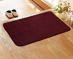 Heart Home Microfiber Anti Slip 6 Pieces Door Mat 22"x14"(Maroon) HEART945