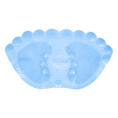 Heart Home Bath Mat | PVC Bathroom Mat | Shower Bath Mat | Foot Shape Bath Tub Mat | Foot Massager Mat | Anti-Skid Floor Mat | Shower Mat | Pack of 2 | Sky Blue
