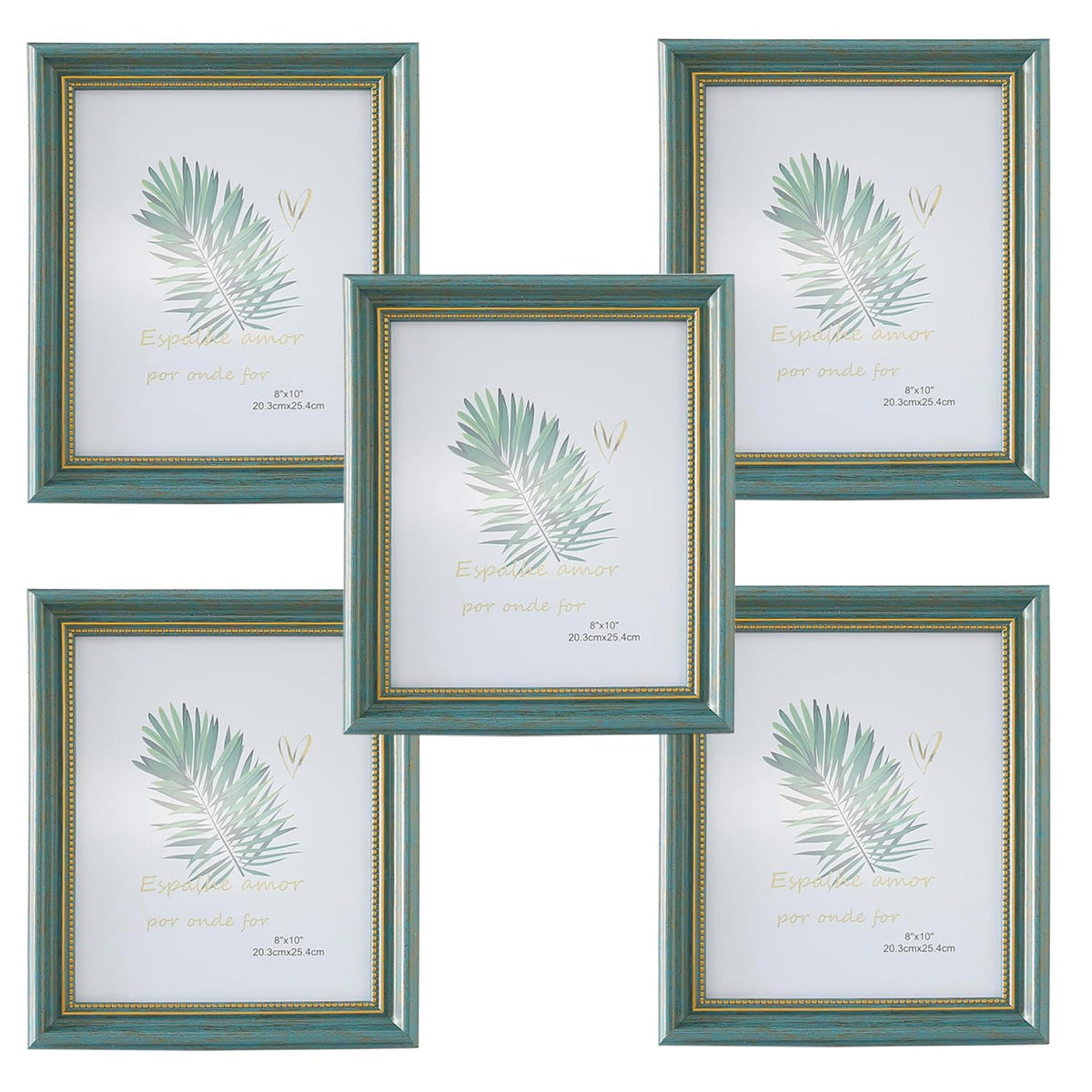 Kuber Industries Photo Frame For Home D?cor|Use Horizontal & Vertical|Crystal Clear Glass|Perfect For Home, Office And Shop "16.7x21.8CM"-Pack of 5 (Grey)