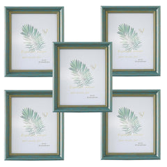 Kuber Industries Photo Frame For Home D?cor|Use Horizontal & Vertical|Crystal Clear Glass|Perfect For Home, Office And Shop "16.7x21.8CM"-Pack of 5 (Grey)