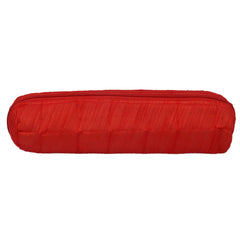 Kuber Industries Cotton Watch Case, Bangle Box/Wrist Watch Holder/Watch Organizer/Bracelet Pouch Zip Top Watch Case With One Roll (Red)-Kubmart16099, Pack of 1