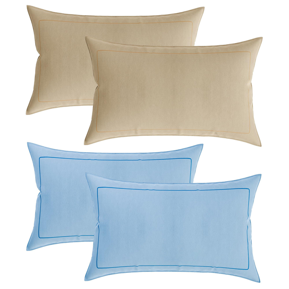 Heart Home Pillow Cover | Cotton Pillow Cover | Pillow Cover for Bedroom | Cushion Pillow Cover for Living Room | Plain Border Pillow Cover Set | Set of 4 | Multicolor