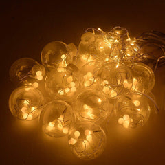 Kuber Industries Diwali Lights | Diwali String Light for Décor | Lights for Christmas | Lights for Navratri | Lights for Party | Lights for Indoor & Outdoor | Bulb Curtain Light 66 | Warm White