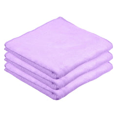 Heart Home Cleaning Towel | Reusable Cleaning Cloths for Kitchen | Duster Towel for Home Cleaning | 400 GSM Cleaning Cloth Towel for Car | Bike | 50x70 | Pack of 3 | Purple