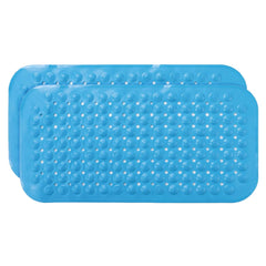 Kuber Industries Bath Mat | PVC Bathroom Mat | Shower Bath Mat | Floor Tub Mat | Bathroom Mud Mat | Anti-Skid Shower Bathroom Mat | M-YSD-35B |Pack of 2| Dark Blue