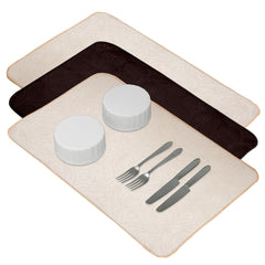 Kuber Industries Dish Dry Mat | Microfiber Self Drying Mat | Kitchen Drying Mat | Water Absorbent Kitchen Mat | Embossed Dish Dry Mat | 38x50 | Pack of 3 | Multicolor
