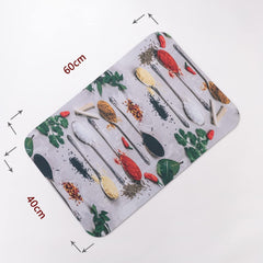 Heart Home PVC Kitchen Floor Mat|Anti-Skid Backing|Mats For Kitchen Floor |Easily Washable|Idol For Home, Kitchen Entrance| CF-220817 | Multi