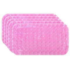 Kuber Industries Bath Mat | PVC Bathroom Mat | Shower Bath Mat | Floor Tub Mat | Foot Massager Mat | Anti-Skid Shower Bathroom Mat | B-01C |Pack of 5| Pink