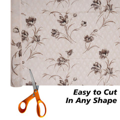 Heart Home Shelf Liner | Kitchen Cabinet Shelf Protector | Kitchen Liners for Cabinets and Drawers | Drawer Liner Mat | Flower Shelf Liner Roll | Cabinet Mat | 3 MTR | Brown