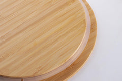 Kuber Industries Set of 3 Borosilicate Galss 950ml, 650ml, 400ml Round Food Kitchen Containers Set with Bamboo Lid | Multipurpose Storage Box for Fridge Organizers | LB301RD-Transparent