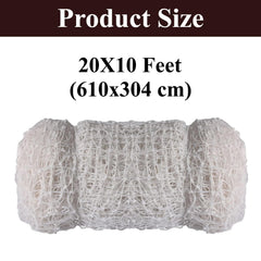 Kuber Industries Bird Net | Nylon Bird Control Net | Net for Balcony | Child Protection Net | Anti Bird Net | Net for Pigeon | Monkey Net | Net for Graden | 20X10 Feet | White