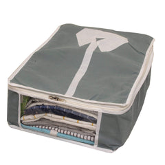 Heart Home Non Woven Shirt Cover Set of 2 Pcs,Grey CTHH11853