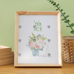 Kuber Industries Photo Frame For Home D?cor|Use Horizontal & Vertical|Crystal Clear Glass|Perfect For Home, Office And Shop "21.8x26.9CM"-Pack of 2 (Natural)