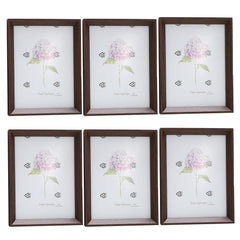 Kuber Industries Photo Frame For Home Décor|Use Horizontal & Vertical|Crystal Clear Glass|Perfect For Home, Office And Shop "16.7x21.8CM"-Pack of 6 (Brown)