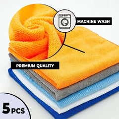 Kuber Industries Multi Utility Microfiber Duster For Home Cleaning| Microfiber Cloth For Laptop Cleaning, Car Cleaning & Other|Lint & Scratch Free|Multi Colour |JB4041| Set Of 5|Multicolor (Pack Of 4)