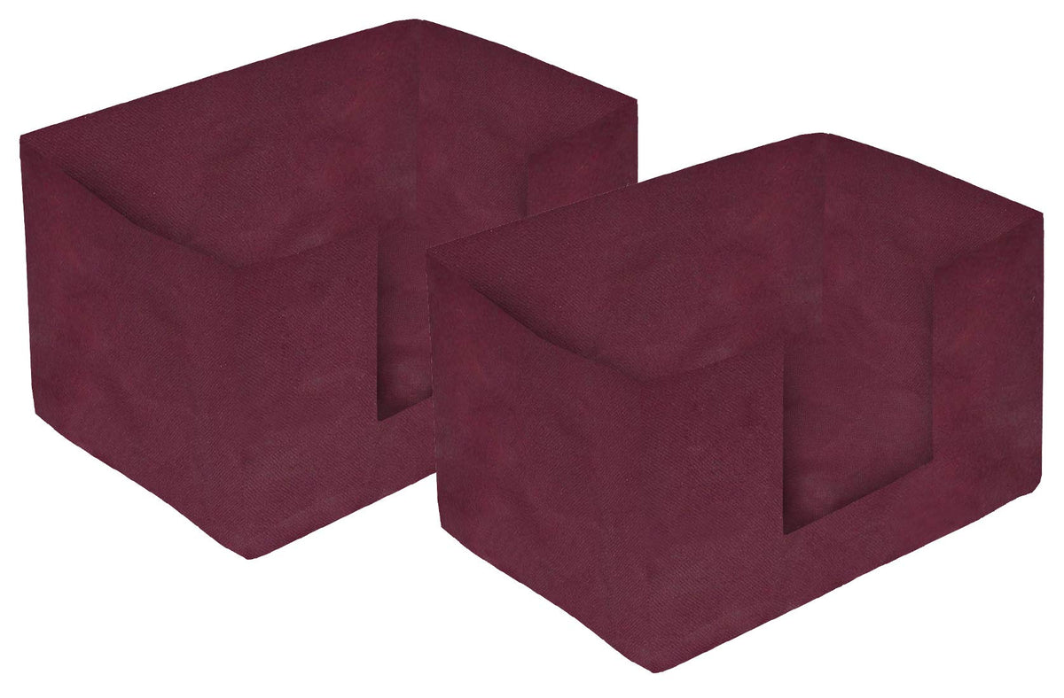 Heart Home 2 Pieces Large Capacity Space Saver Closet, Stackable and Foldable Saree, Clothes Storage Bag, Non-Woven Rectangle Cloth Saree Stacker Wardrobe Organizer (Maroon) CTHH015699