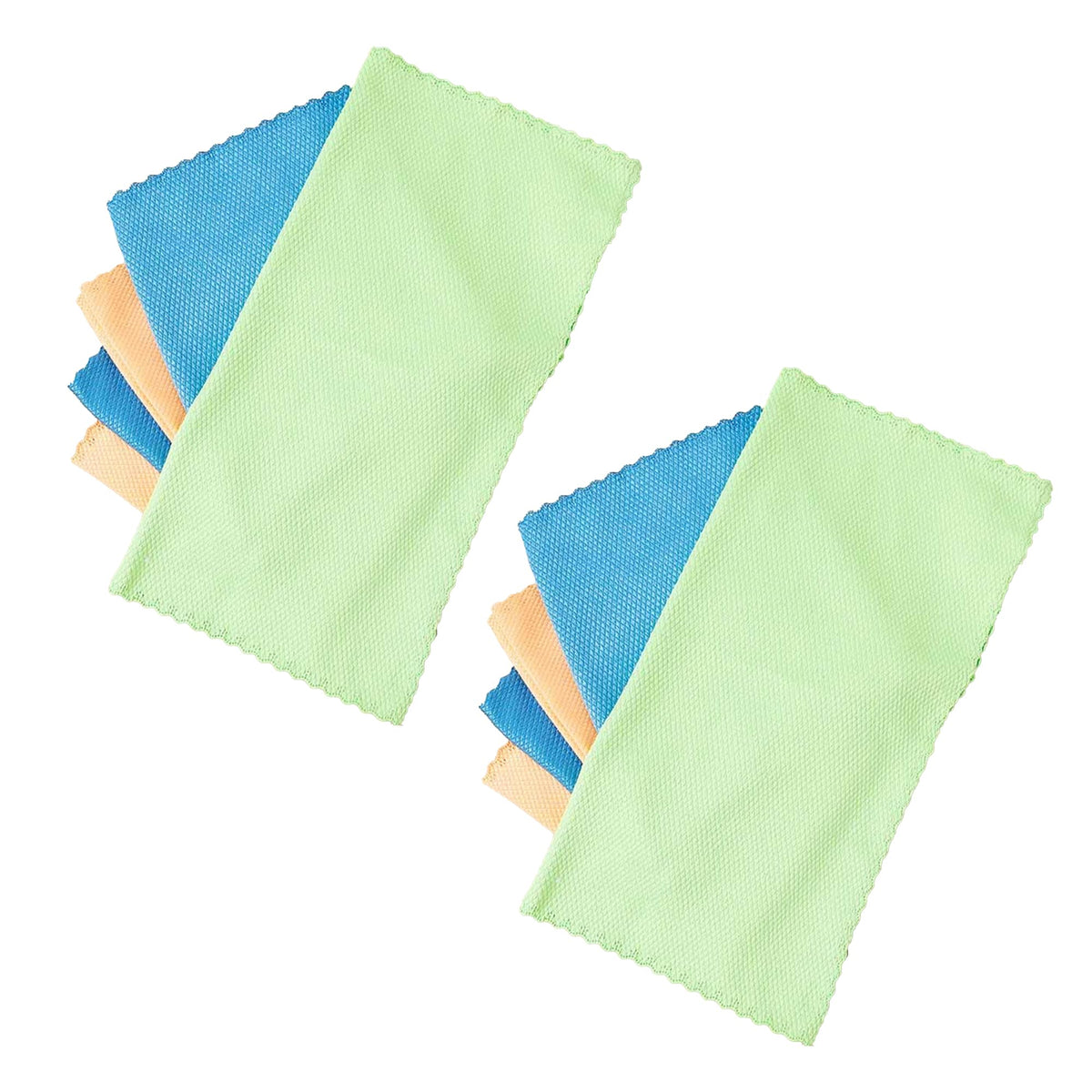 Kuber Industries Scrubber for Kitchen|Multi-Purpose Microfiber Kitchen Cleaning Cloth with Fish Scales|Glass Cleaning Cloth|Polishing & Scrubbing|Scratcher & Lint Free |YLG4041|Multicolor (Pack of 2)