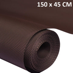 Kuber Industries 2 Pieces Multipurpose Textured Super Strong Anti-Slip Mat Liner,Size 45X150 Cm (1.50 Meter Roll, Brown) - CTKTC40217