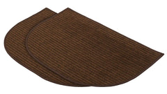 Kuber Industries 2 Piece Microfiber Door Mat - 24"x16", Brown