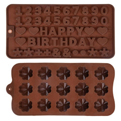Heart Home Chocolate Mould | Silicone Cookies Mould Cake | Chocolate Cookies Tray | Chocolate Mould Tray | Non-Stick Cookies Moulds | Candy Mold Tray | Pack of 2 | Brown