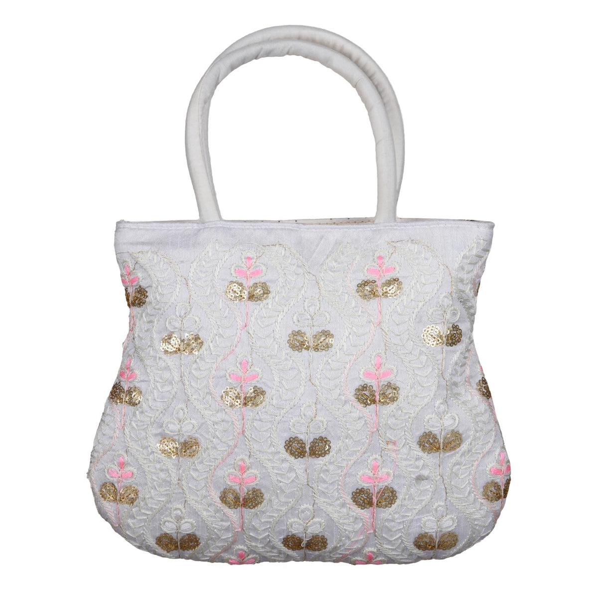 Heart Home Hand Bag|Traditional Hand Bag|Silk Wallet Hand Bag|Woman Tote Hand Bag|Ladies Purse Handbag|Gifts Hand Bag|Curved Shape Embroidery Hand Bag|Cream