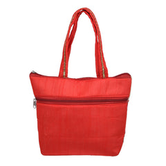 Kuber Industries Hand Purse|Traditional Mini Hand Bag|Silk Wallet Hand Bag|Shagun Hand Purse|Woman Tote Hand Bag|Gifts Hand Bag|Cow-Small Hand Purse|Pack of 2|Red