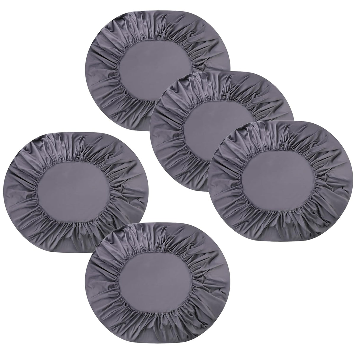 Kuber Industries Double Bed Mattress ProtectorBed Protecter with Elastic 180x200 CM-Pack of 5 (Dark Grey)