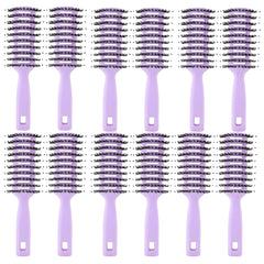 Kuber Industries Hair Brush | Flexible Bristles Brush | Hair Brush with Paddle| Suitable For All Hair Types | Round Vented Hair Brush | 12 Piece | Pack of 4 | C13-X-PURP | Purple