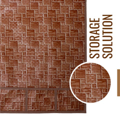 Kuber Industries Fridge Top Cover | Fridge Top Cover with Pockets | Refrigerator Top Cover for Kitchen | Fridge Top Cover with 6 Utility Pockets | New Check Fridge Cover | Brown