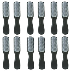 Kuber Industries Hair Brush | Flexible Bristles Brush | Hair Brush with Paddle | Straightens & Detangles Hair Brush | Suitable For All Hair Types | 12 Piece | C19-BLK-S | Small | Pack of 6 | Black
