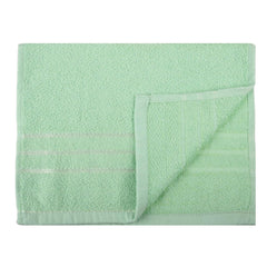 Kuber Industries Face Towel | Towels for Facewash | Towels for Gym | Facewash for Travel | Towels for Daily use | Workout Hand Towel | Lining Design | 14x21 Inch | Pack of 2 | Green