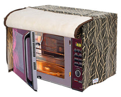 Heart Home PVC Leaf Printed Microwave Oven Cover,25 LTR. (Brown)-50HH01246