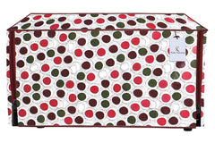 Kuber Industries Circle Design PVC Microwave Oven Full Closure Cover for 20 Litre (Brown) CTKTC33255