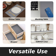 Heart Home Shelf Liner | Kitchen Cabinet Shelf Protector | Kitchen Liners for Cabinets and Drawers | Drawer Liner Mat | Self Lining Shelf Liner Cabinet Mat | 1.5 MTR | Gray